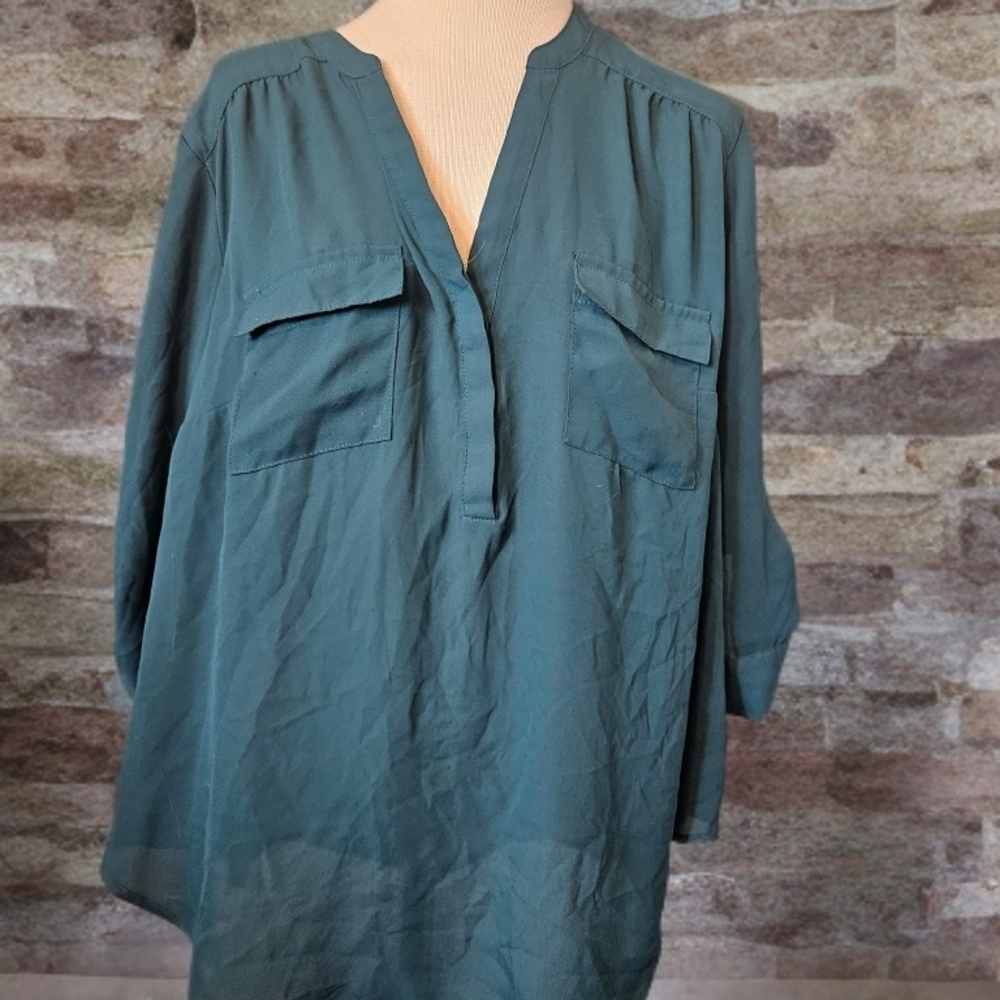 Torrid Deep Green Tunic with Pockets